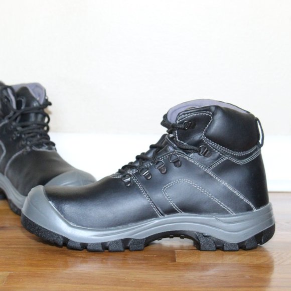 Bilt Black Leather Lace Up Steel Toe Oil Resistant Motorcycle Boots Men's 11 - Picture 4 of 13